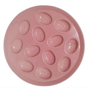 Fiestaware Fiesta CERAMIC Deviled Egg Plater Plate Tray DISH Peony Pink